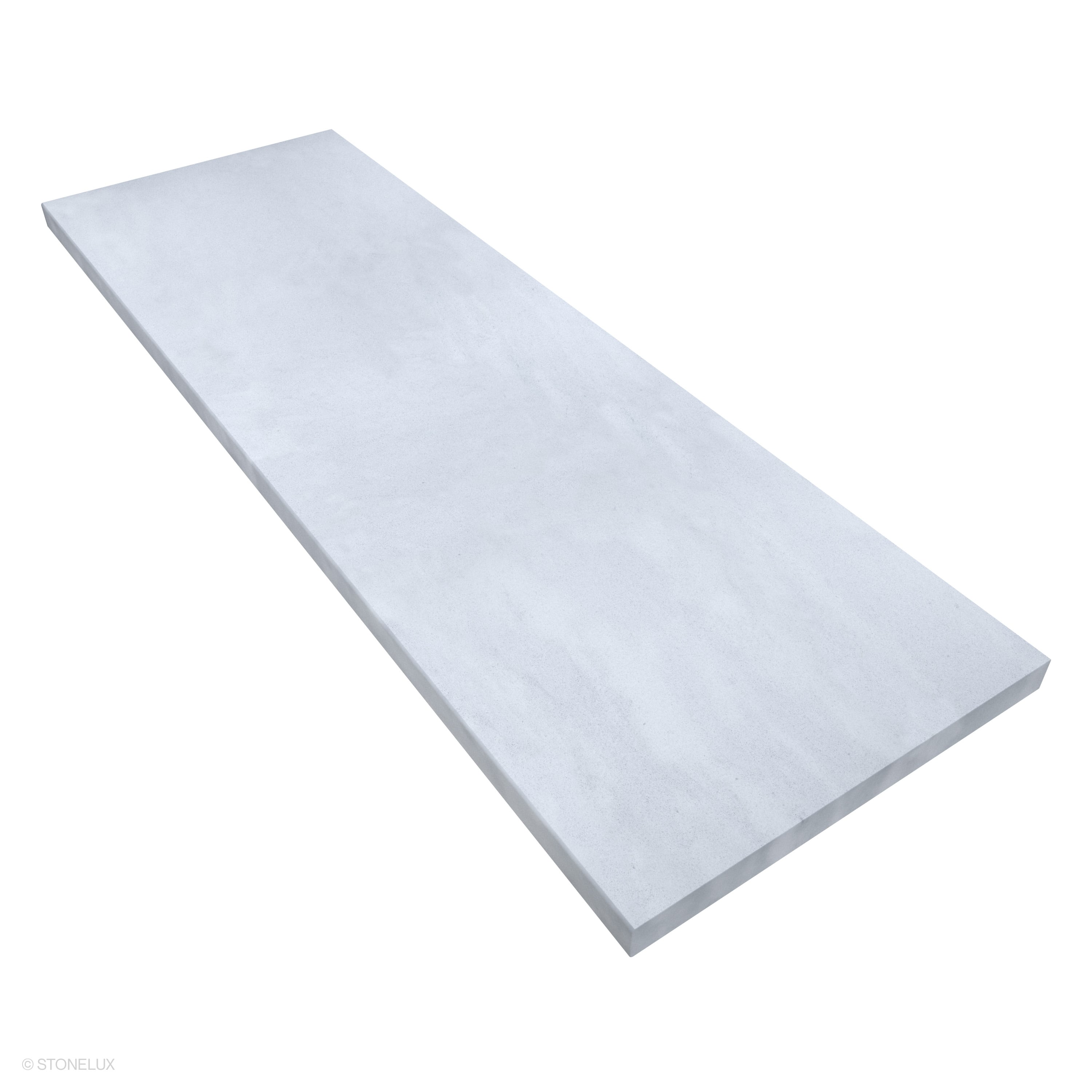 Afyon White Marble 24x72x2 2IN Eased Edge Tread | STONELUX